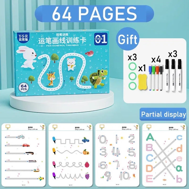 Kids Educational Learning Tracing Book 64 Pages alionlinestore.pk