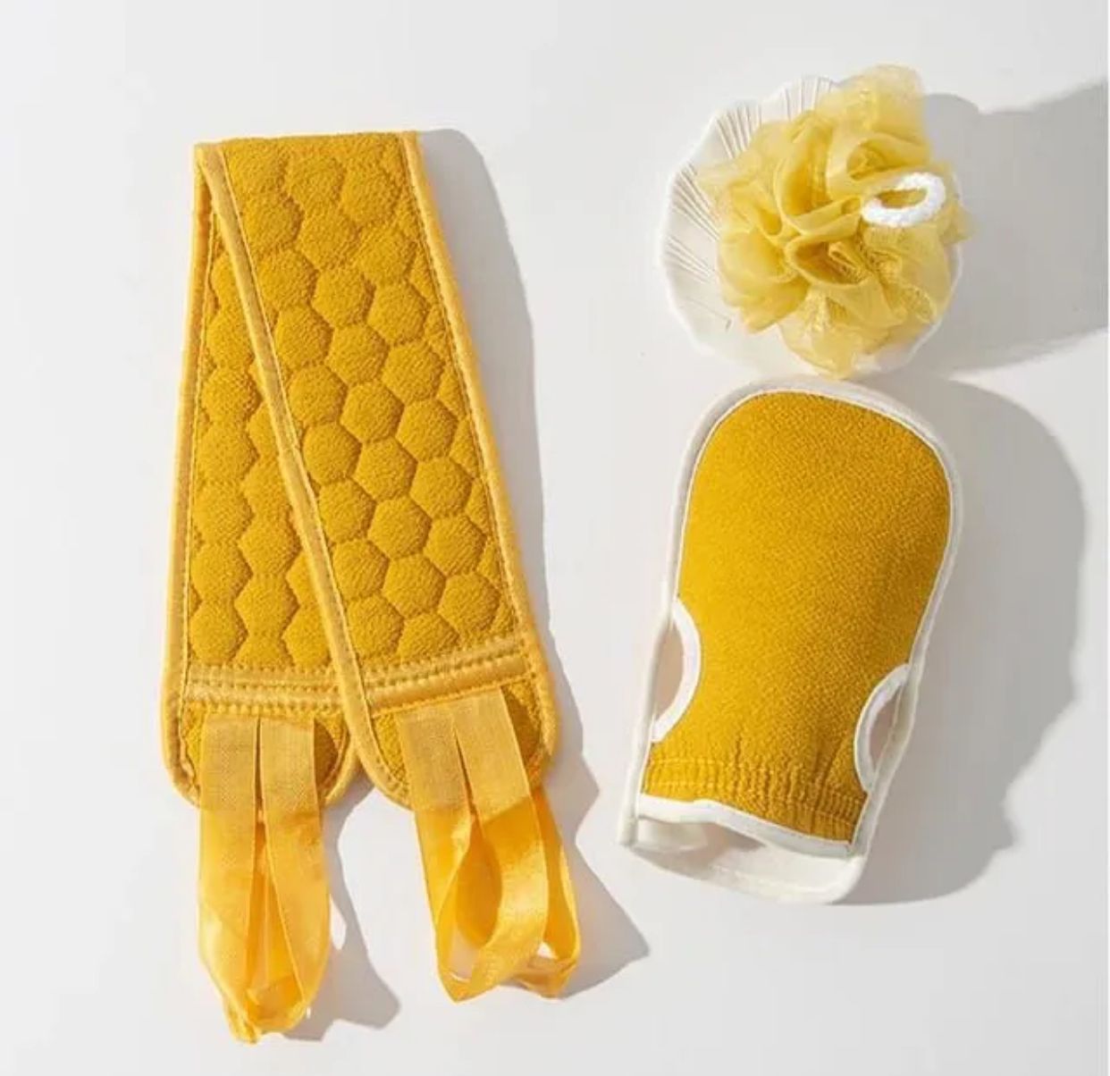 3 in 1 Bath Belt -Scrubber -Explote Gloves Set alionlinestore.pk