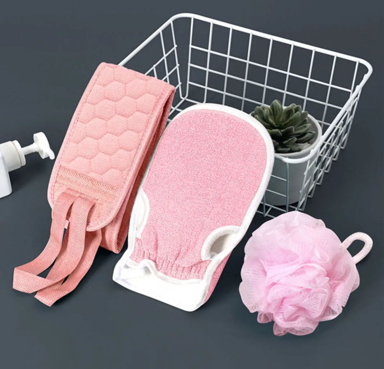 3 in 1 Bath Belt -Scrubber -Explote Gloves Set alionlinestore.pk