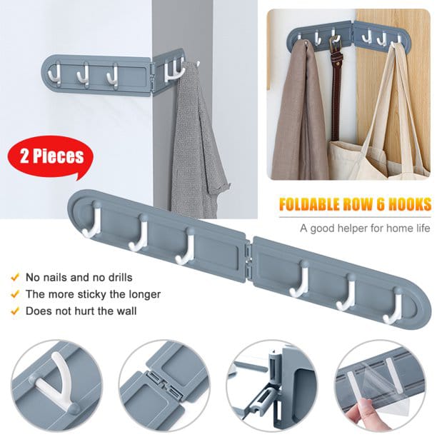 6 Hook Foldable Wall Hanger sq001 alionlinestore.pk