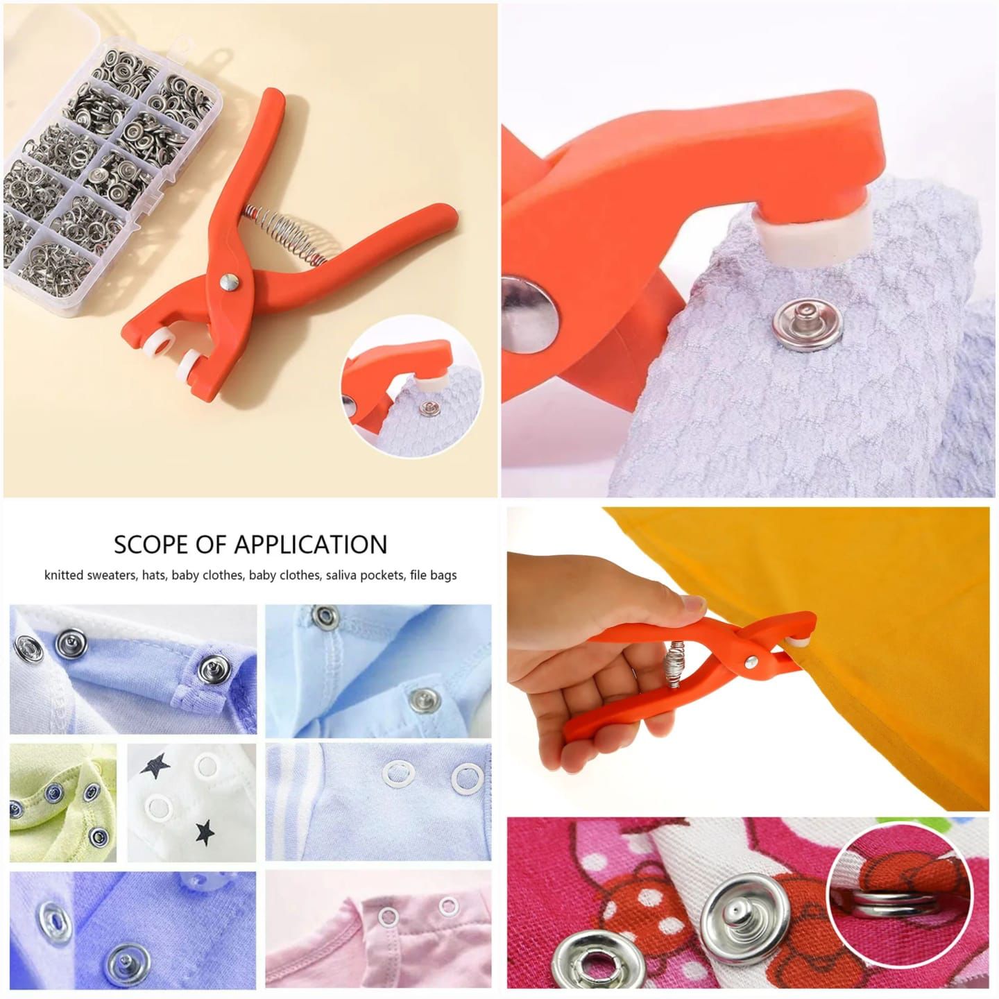 Snap Button Plier, Metal Snaps Buttons Plier, Hand Pressure Plier, Buckle Installation Tool, Button Snap Fastener Kit, Hand Presser Plier alionlinestore.pk