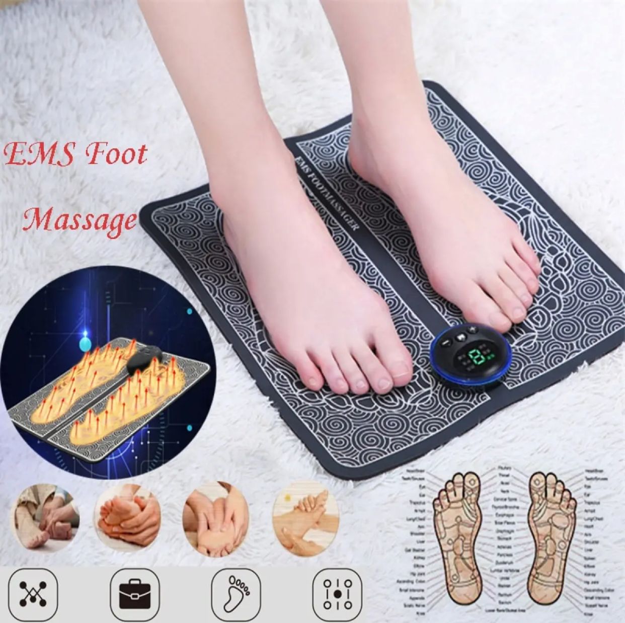 Combo Deal EMS Butterfly Massager & EMS Foot Massager alionlinestore.pk