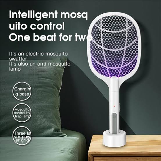 Electric Fly Mosquito Racket Bug Zapper Racket Insects Killer Rechargeable Mosquito Swatter Kill Fly Bug for Home alionlinestore.pk