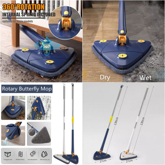 Triangle Mop 360 Adjustable With Twist Squeeze ALI ONLINE STORE