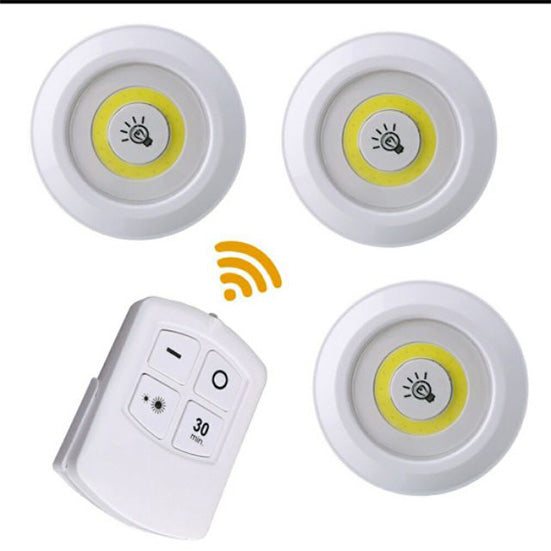 Tap LED Light With Remote Control (Pack of 3 Lights) alionlinestore.pk