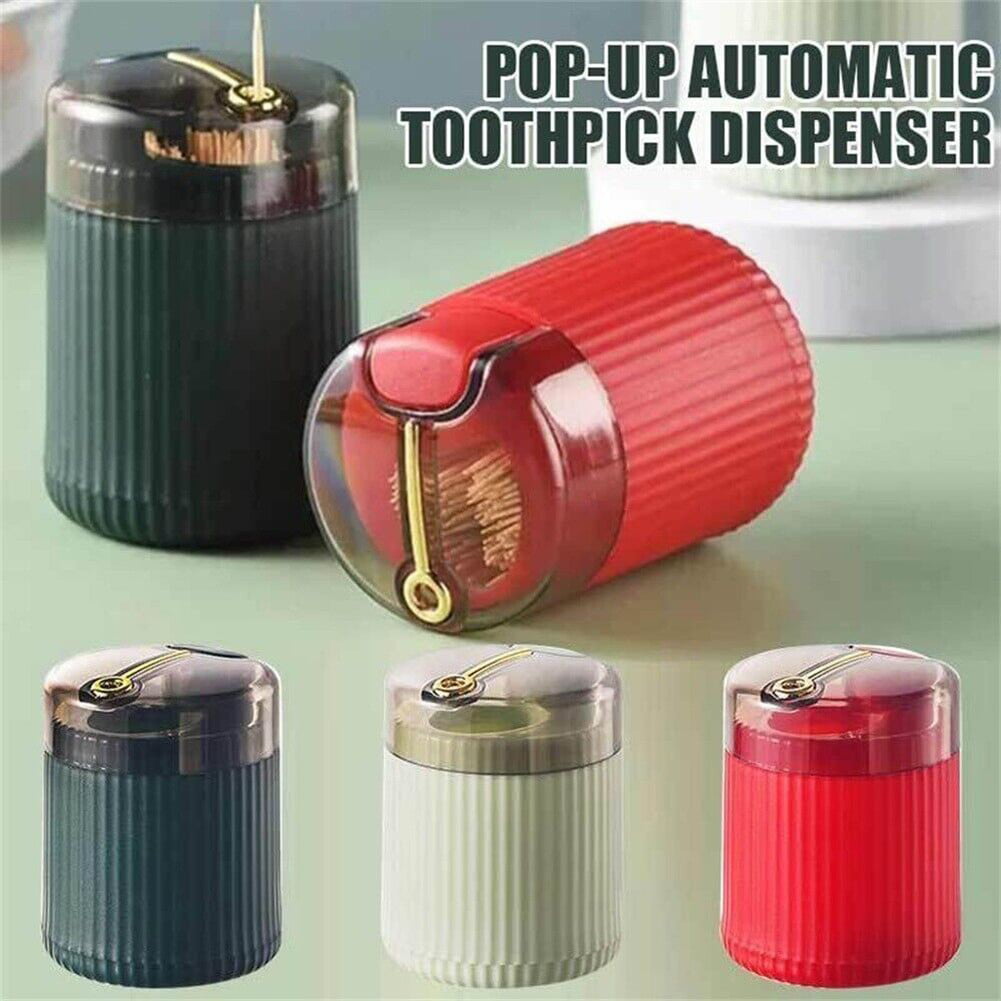 Press Automatic Toothpick Holder Container Household Table Toothpick Storage Box-Alionlinestore.pk alionlinestore.pk