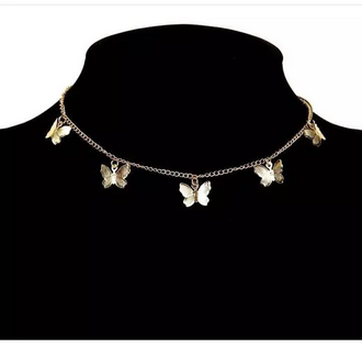 Gold Butterfly choker Necklace For Women alionlinestore.pk