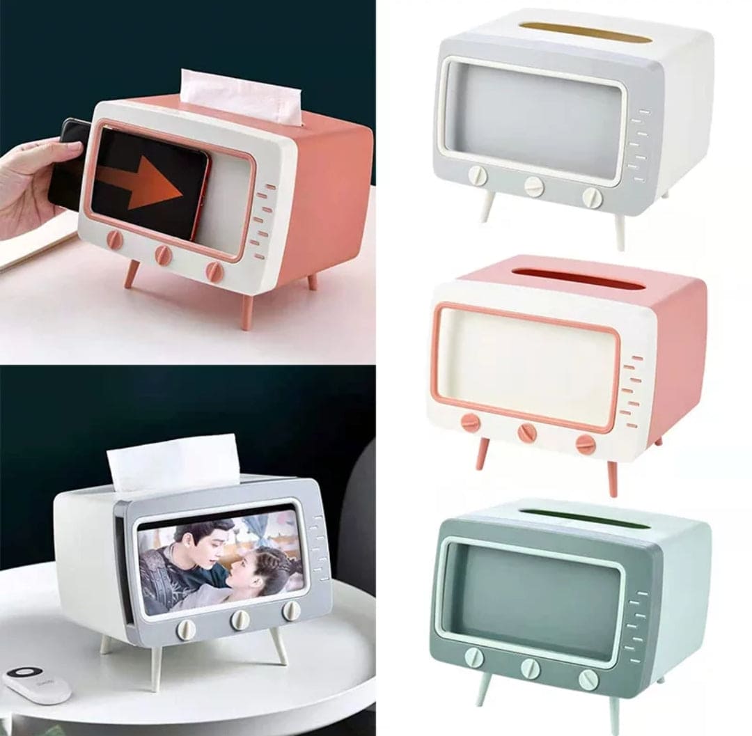 TV designRetro TV tissue box